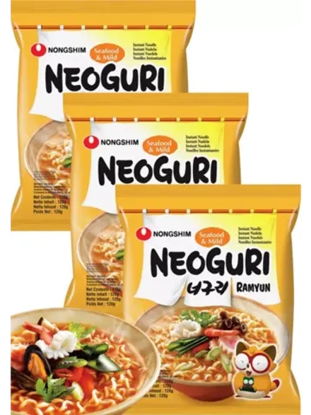Лапша Neoguri со вкусом морепродуктов 120 г * 3 шт