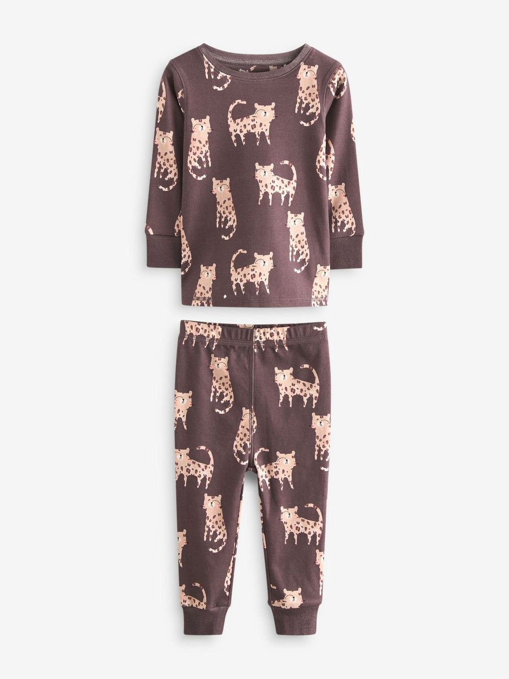 Пижама для девочки Next B42-784, 3 шт., Розовый, Светло-желтый, Коричневый