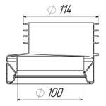 Манжета унитазная 25 мм эксц. WM1140-АК САНДЕСАНТ