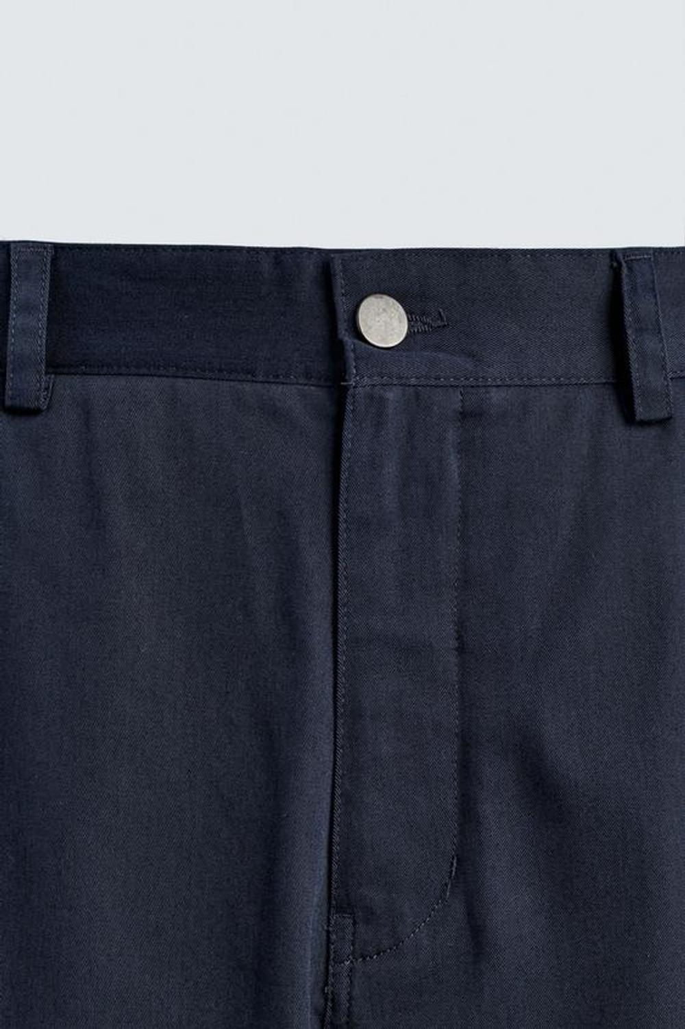 ZARA УКОРОЧЕННЫЕ БРЮКИ WIDE FIT, МОРСКОЙ СИНИЙ