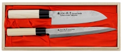 Satake Набор из 2 ножей Nashiji Natural Santoku + Sashimi EAN 4956617600309