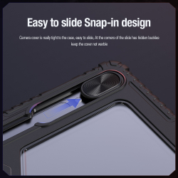 Чехол книжка от Nillkin для планшета Samsung Galaxy Tab S9+ и S10+, серия Bumper Pro Case-Multi Angle Folding Style, многофункциональный складной