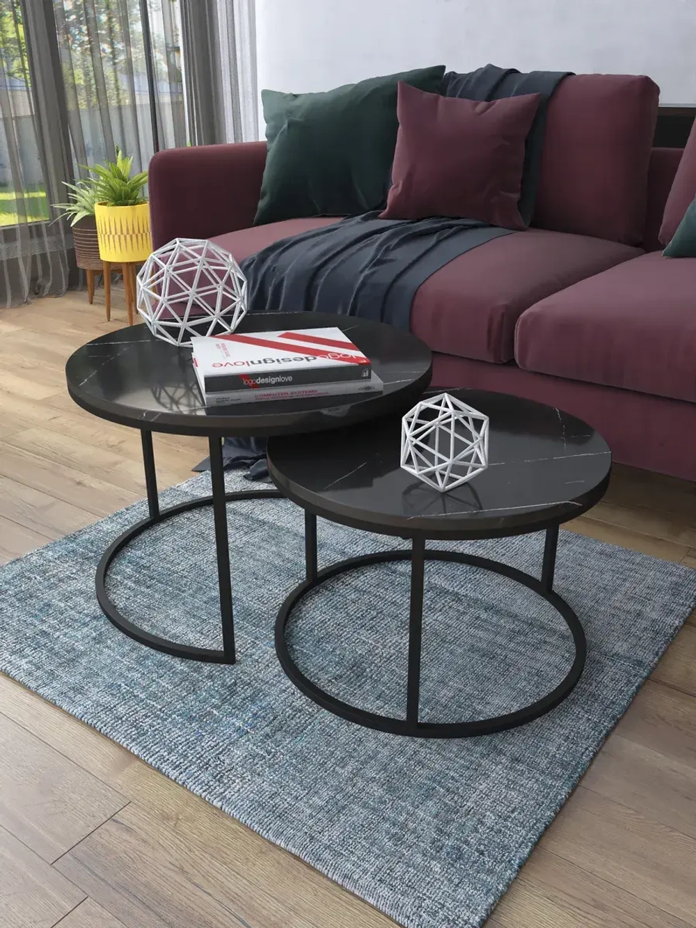 Комплект журнальных столов Акцент - ЧЧГ - МДФ в ПВХ