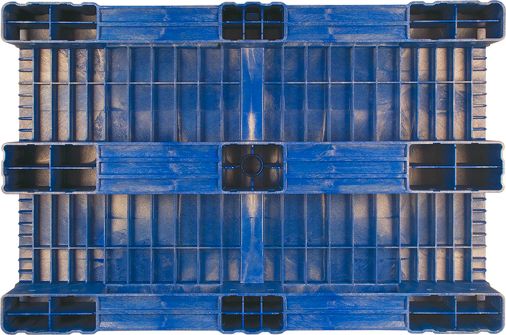 Паллет 1200x800х150 сплошной, на 3-х полозьях желтый, арт. TR 1208-1 желтый, код: 08950