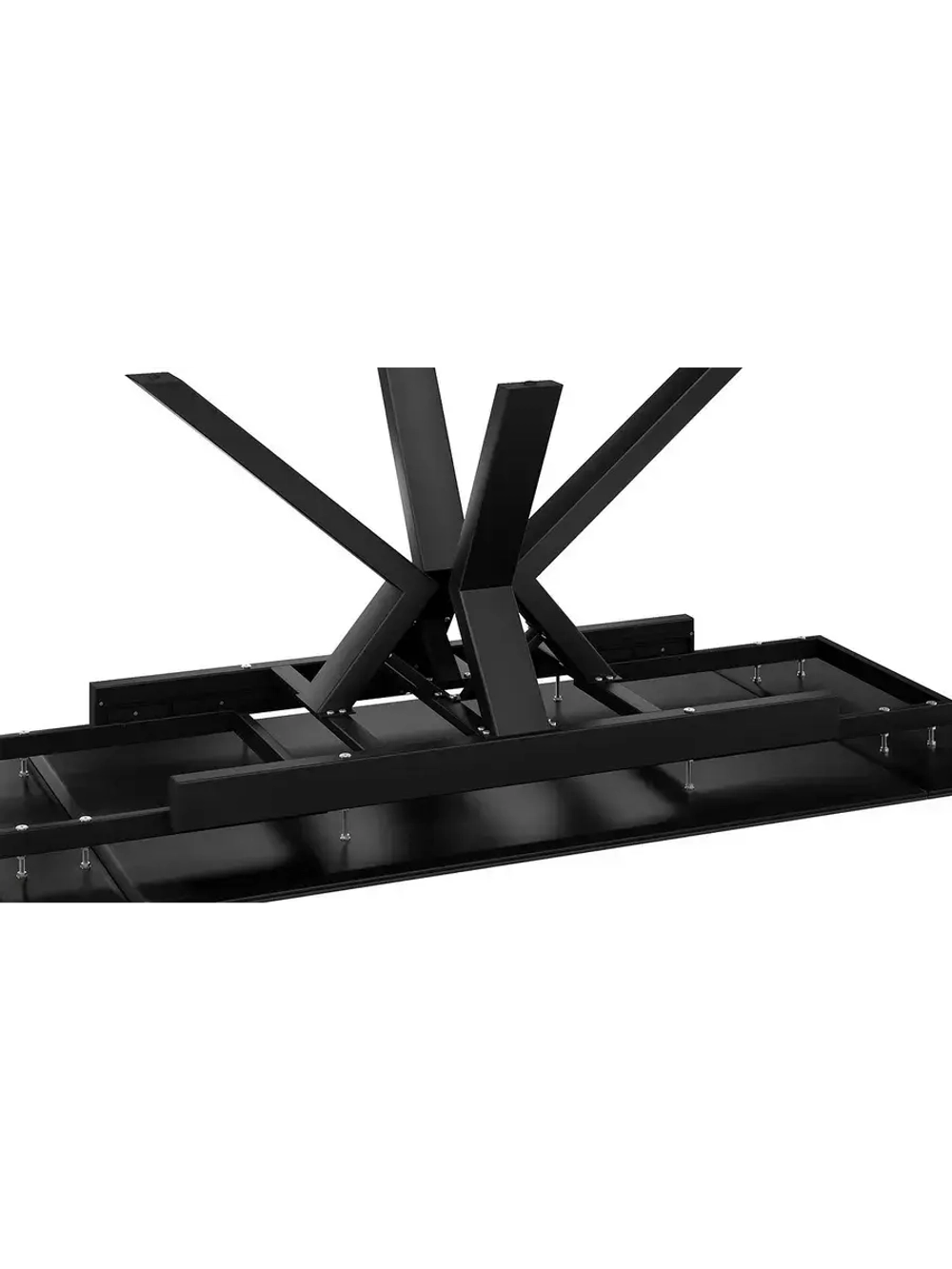 Стол кухонный Черный муар мрамор 140(200)х85х76 см