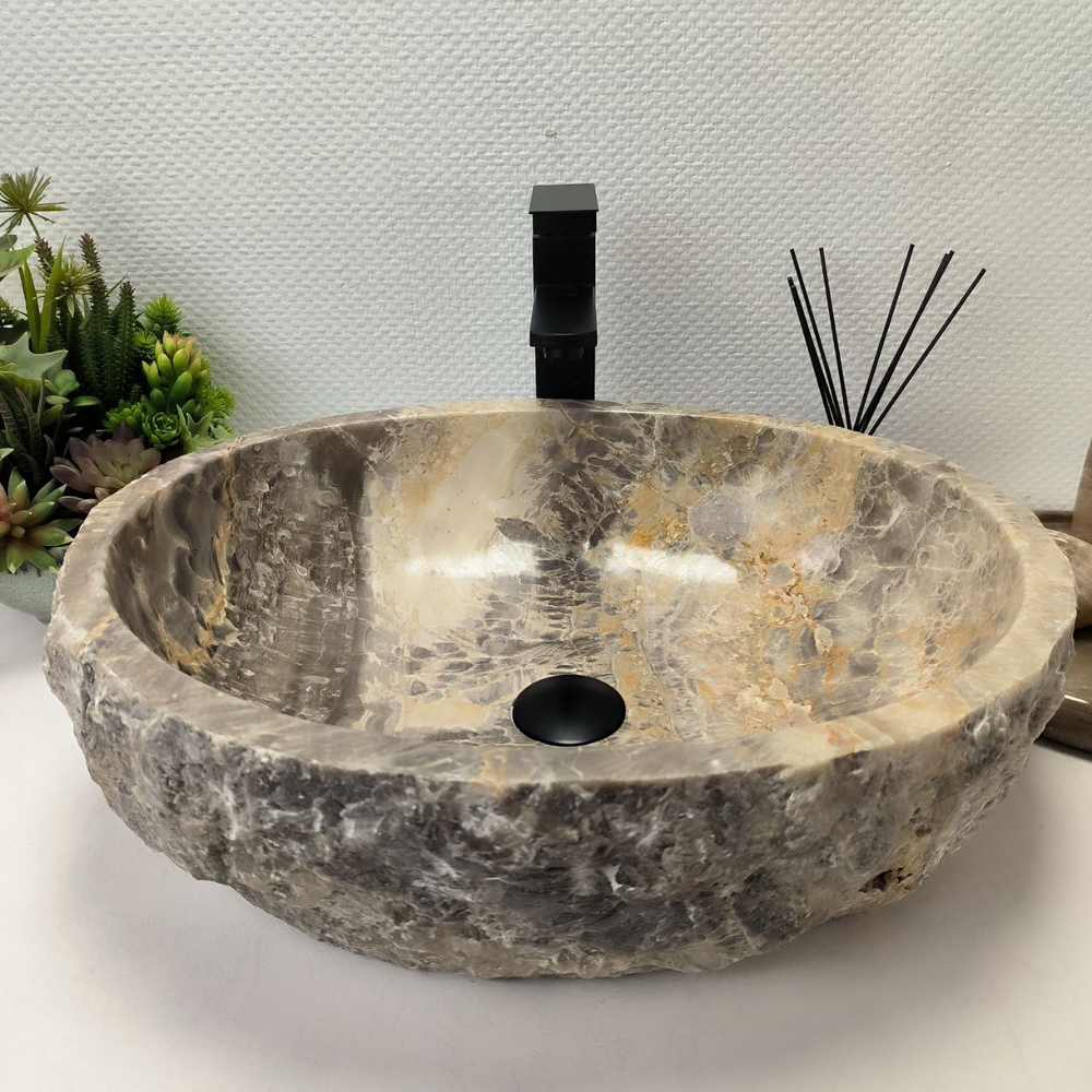 Раковина из оникса Erozy Grey EO-62601 (52*43*15) 0093
