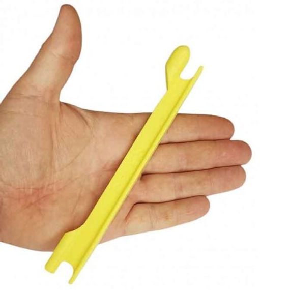 Мотовильце линя + заглушка острия гарпуна (2 в 1) DELFiN желтый