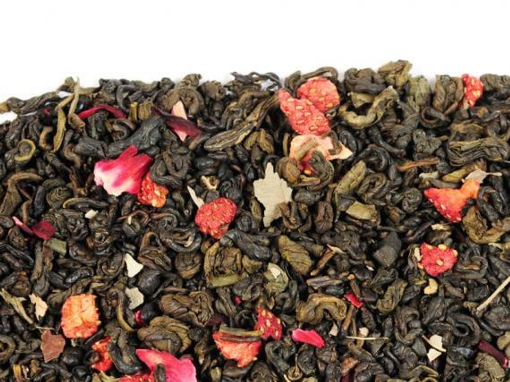 Зеленый чай Земляничный со сливками (Германия) РЧК 500г