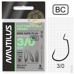 Крючок Офсетный Nautilus CP-33BC №3/0 10шт Offset Cutting Point series Wide Gape Plus 05-06250317