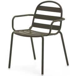 Joncols Уличный алюминиевый стул с зеленой отделкой