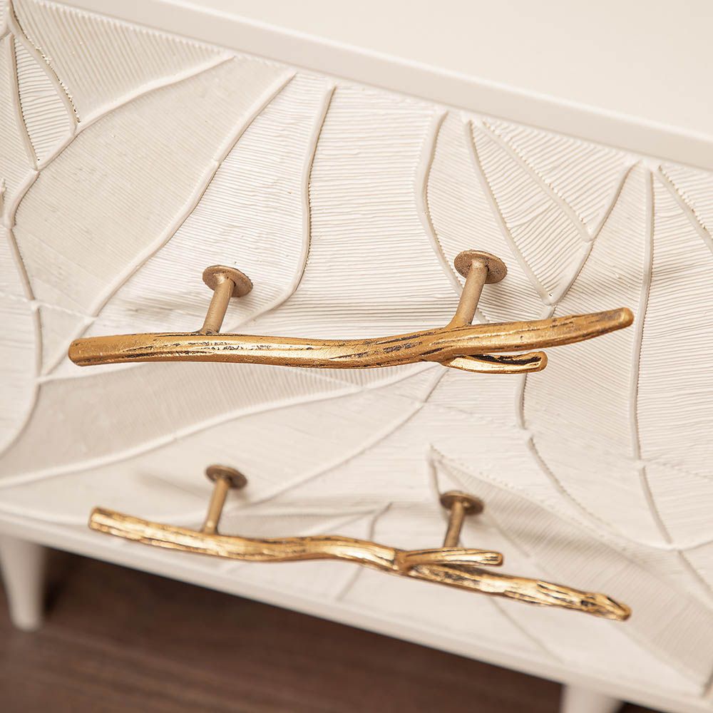 Тумба Арт Колор leaves Классик Голд Кремовый белый