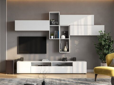 Токио Гостиная вариант 2 Белый текстурный