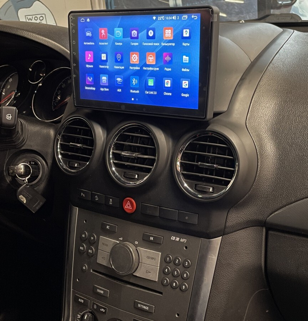 Магнитола для Opel Antara 2006-2015 (вместо бортовика) - Parafar PF017XHD на Android 13, 8-ядер, 4Гб+64Гб, CarPlay, 4G SIM-слот