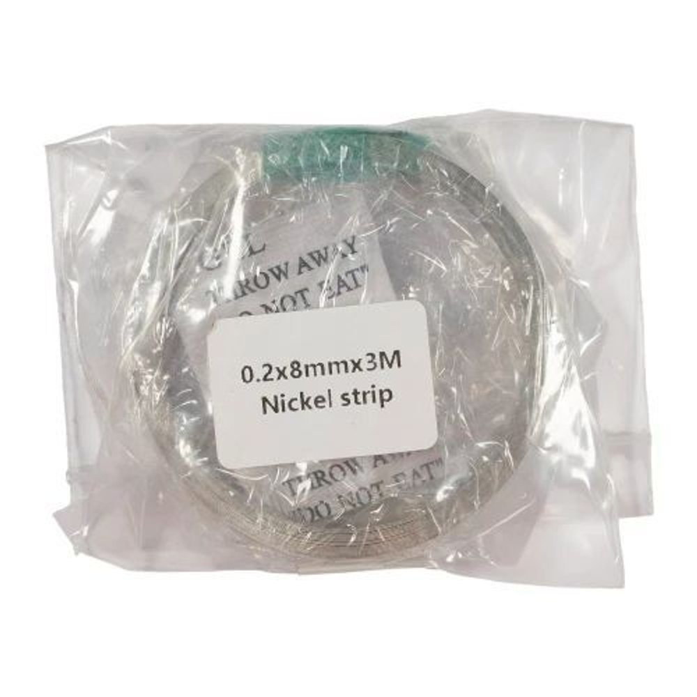 Никелированная лента для сварки и пайки аккумуляторов 0.20*8мм (3 метра)