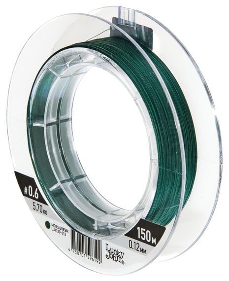 Шнур плетёный Lucky John Addict х8 BRAID Moss Green 150/012