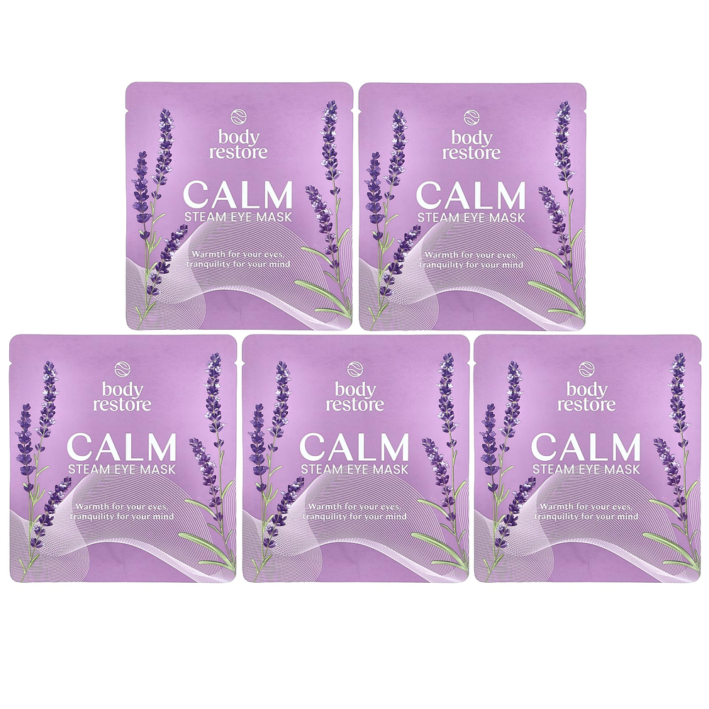 Body Restore, паровая маска для глаз, лаванда, 5 упаковок