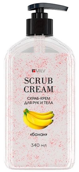 Скраб-крем для рук и тела «Банан». 340 мл. MILV