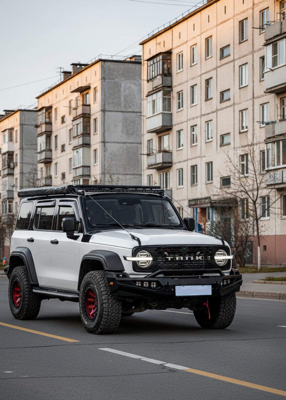 Tank300 Бампер силовой передний с ПТФ Tengqian Predator