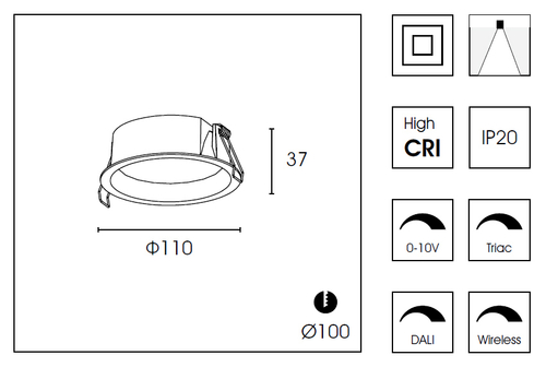 Встраиваемый светильник DB8504NR d.11