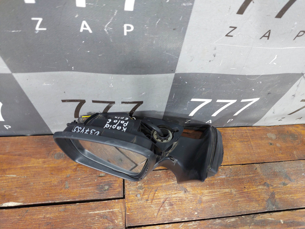 Зеркало левое 6 pin Rapid / Polo 6 Б/У Оригинал 5JB857501J