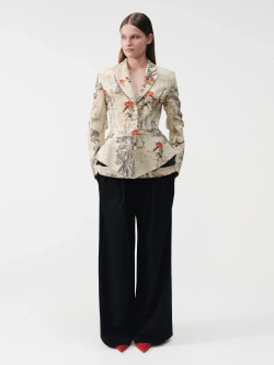 Жакет принтованный с баской OLA OLA