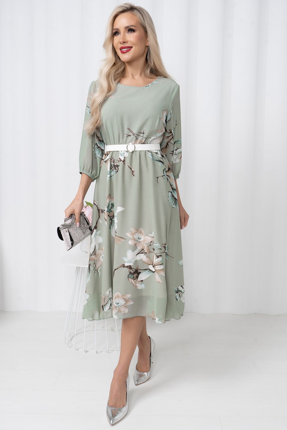 Платье Эрин (оливковое) Р11-1216/3 Nikol (Акция)