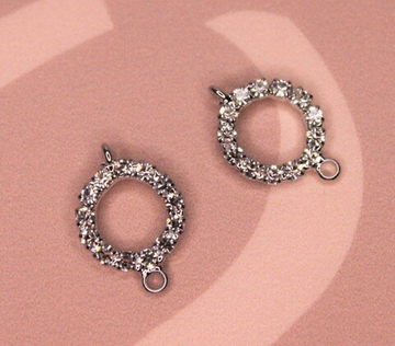 Коннектор круглый блеск 12 мм