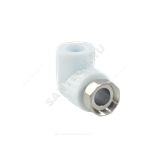 Угольник PP-R комбинированный белый Дн 20х1/2" с накидной гайкой VALFEX 10138020