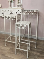 Подставки для цветов напольные металлические "Прованс" 3 шт
