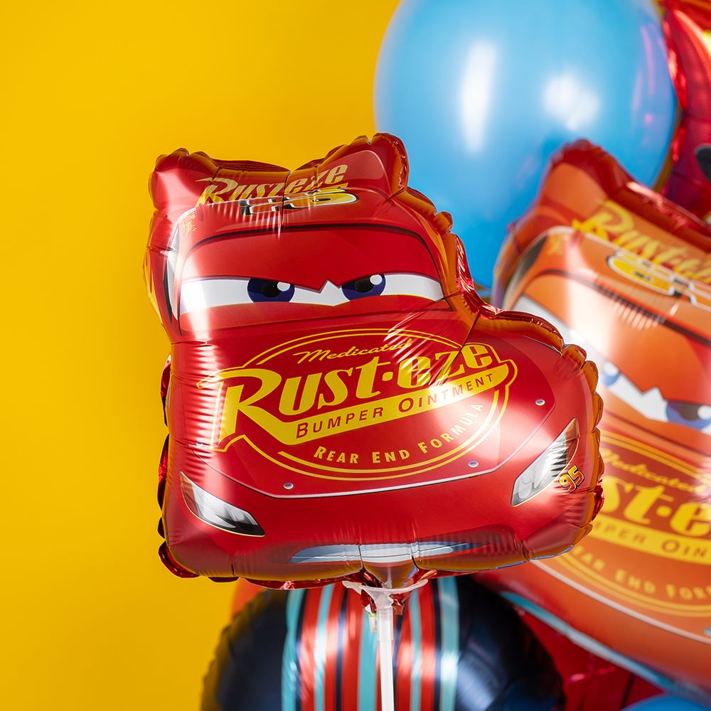 Шар с клапаном (14''/36 см) Мини-фигура, Гоночная машинка, 1 шт.