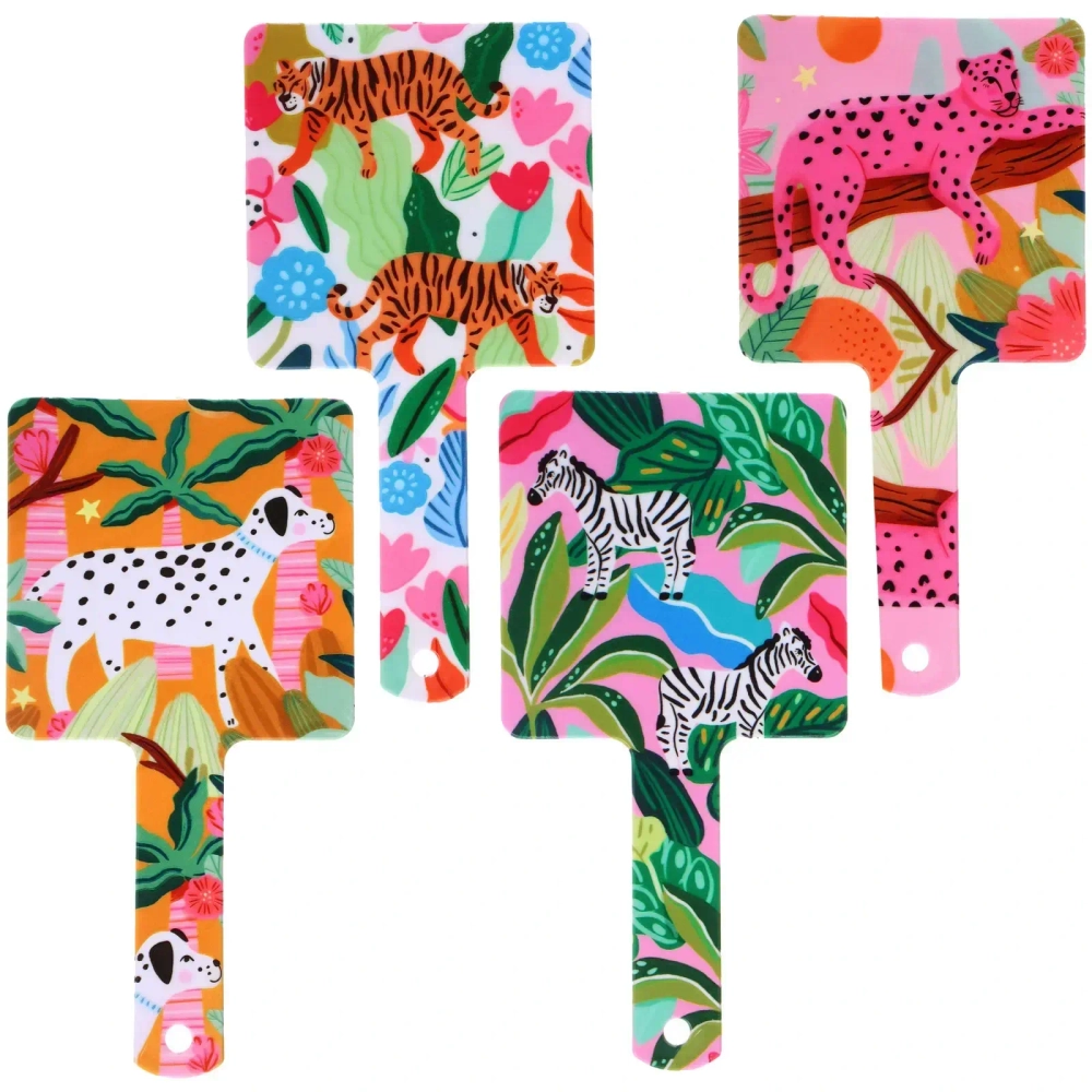 Зеркало косметическое «ИМАНИ - ТРОПИКИ», микс 4 дизайна, 23,4*12см (PVC подвес)