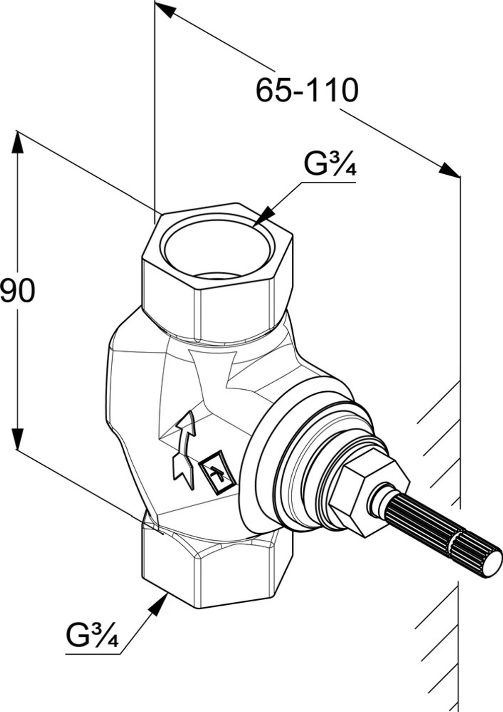 Вентиль для скрытого монтажа DN 20 Kludi Ambienta (53811)