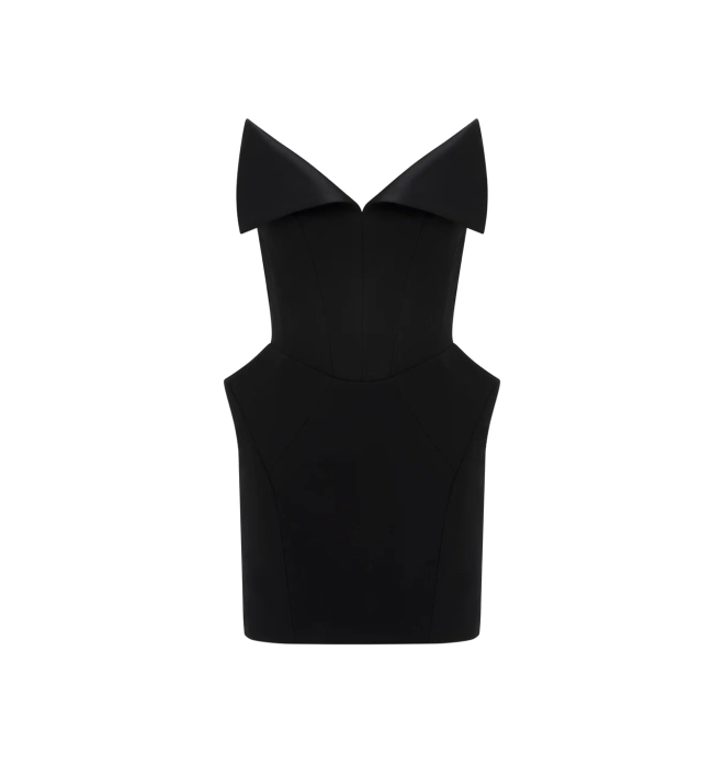 Платье мини с лацканами