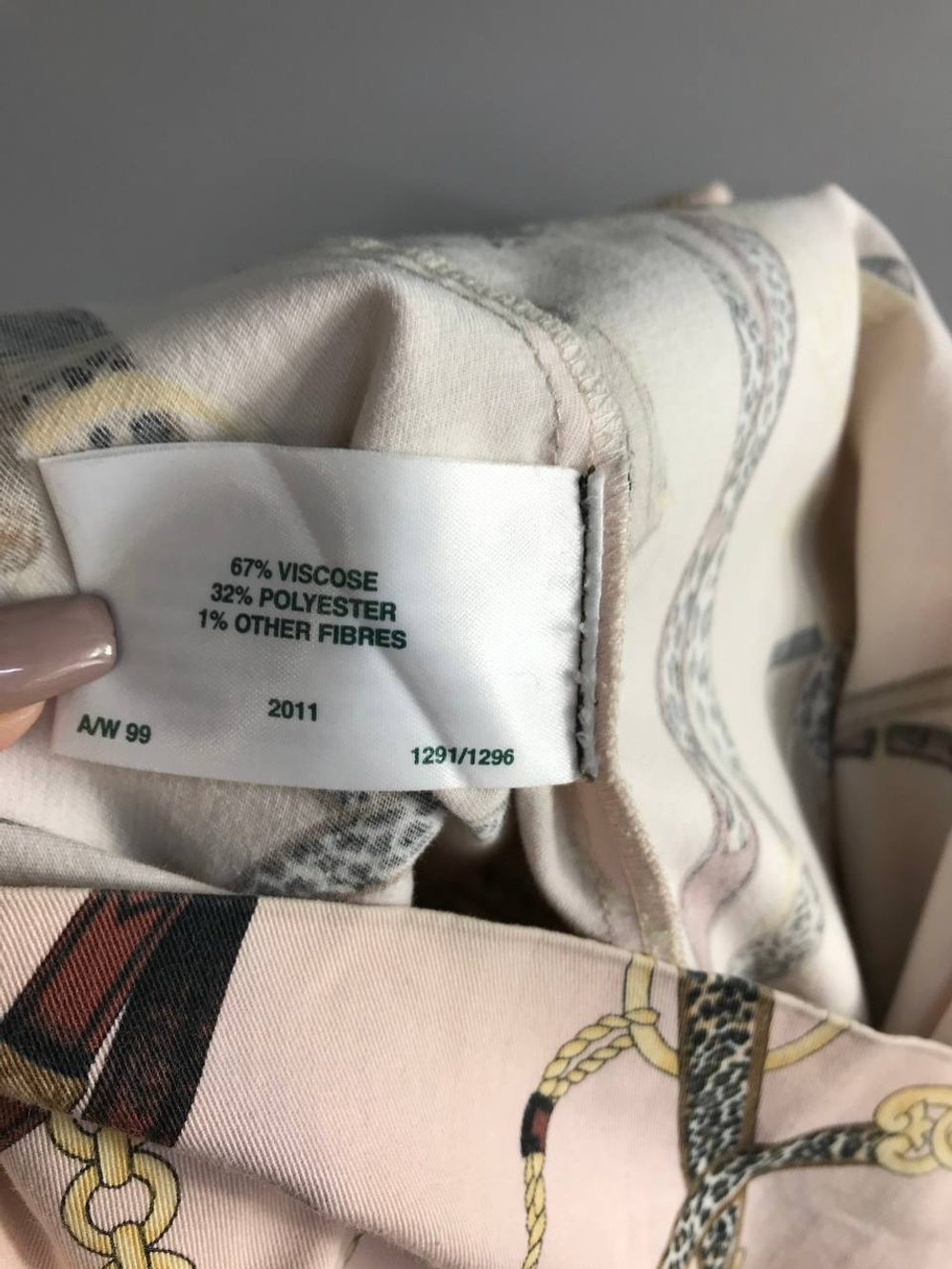 Туника со стильным принтом, визуально на 46 размер