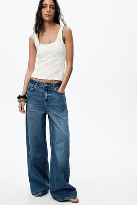 ZARA ТОП НА БРЕТЕЛЯХ, ЭКРЮ