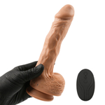 Телесный вибратор-реалистик с волнообразным движением ствола Dancer - 22,8 см. (Цвет: телесный)