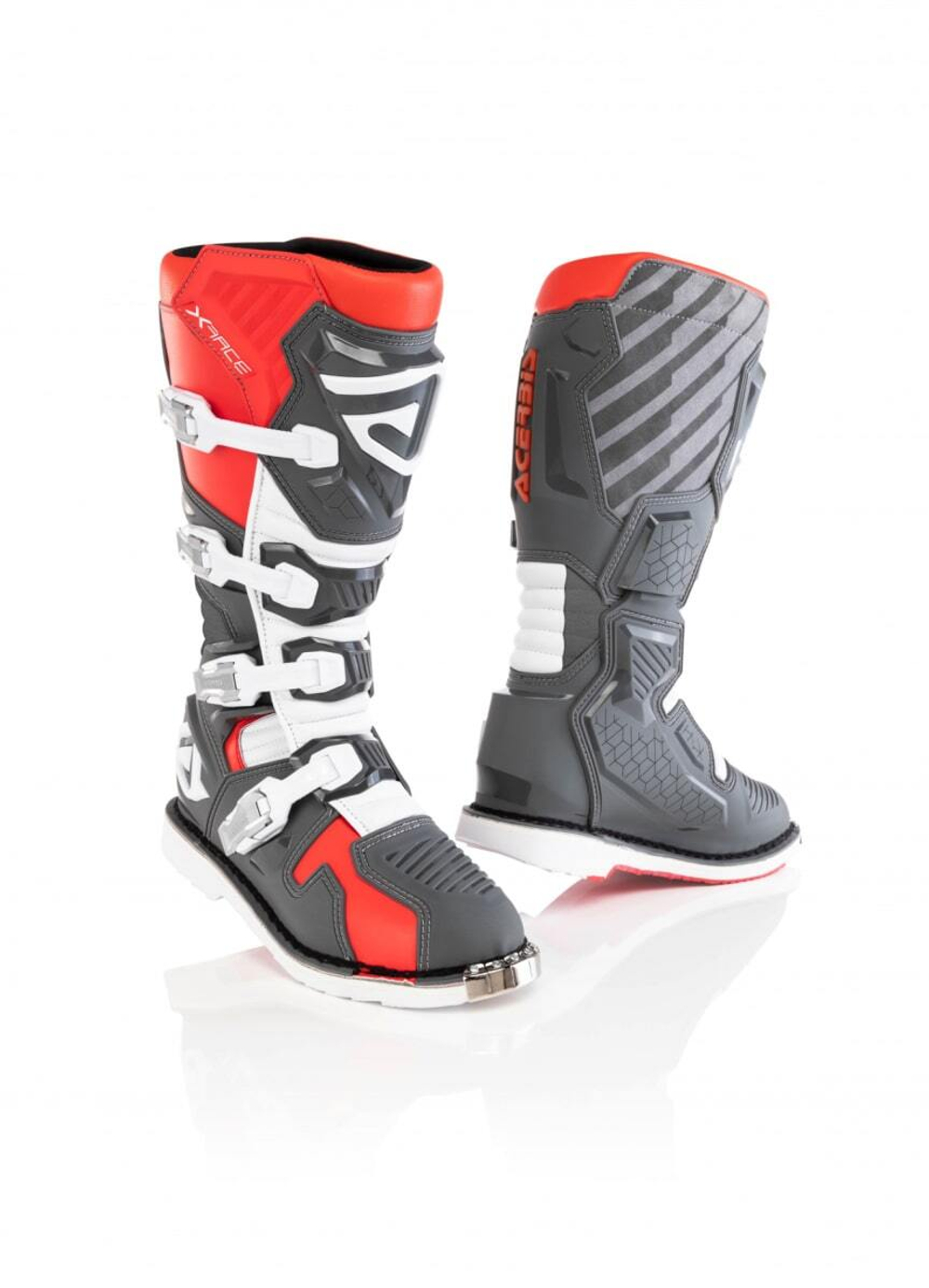 ACERBIS Мотоботы кроссовые X-RACE серо-красные