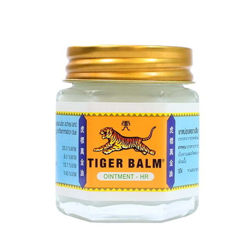 Тигровый тайский бальзам Белый Тигр White Tiger Balm, 19,4 мл.