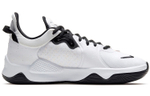 Nike PG 5 pickled pepper 5 round head lace-up synthetic leather fabric TPU shock absorption, non-slip, wear-resistant wrapping support low-cut actual combat basketball shoes for men and women the same style white and black domestic version