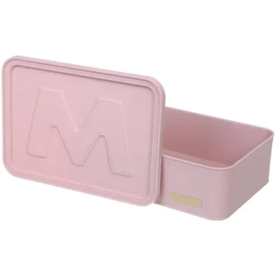 Корзина - органайзер для хранения с крышкой «ОКСФОРД», цвет нежно-розовый, 24,8*18*8см (лейбл Селфи)