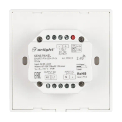 Панель SMART-P14-DIM-P-IN White (230V, 1.5A, 0/1-10V, Rotary, 2.4G) (Arlight, IP20 Пластик, 5 лет) 033010