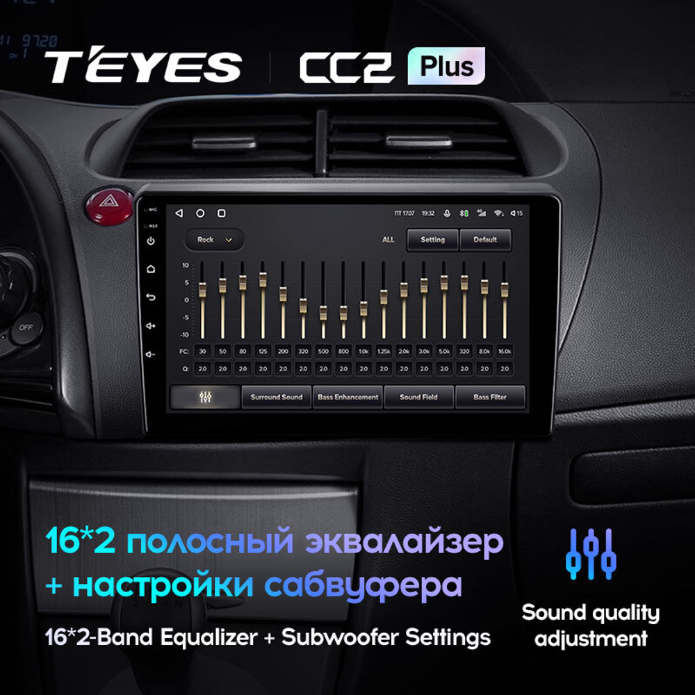 Teyes CC2 Plus 9" для Honda Civic Hatchback 2006-2012