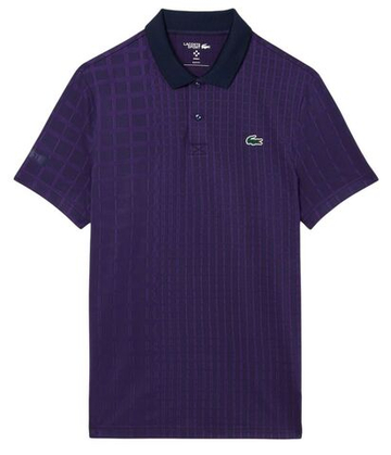 Теннисное поло Lacoste Tennis x Daniil Medvedev - navy blue/purple