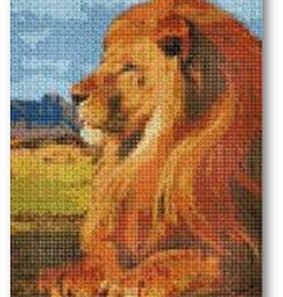 Алмазная мозаика 30*40см KiKi «Царь зверей» полная выкладка MOZ054