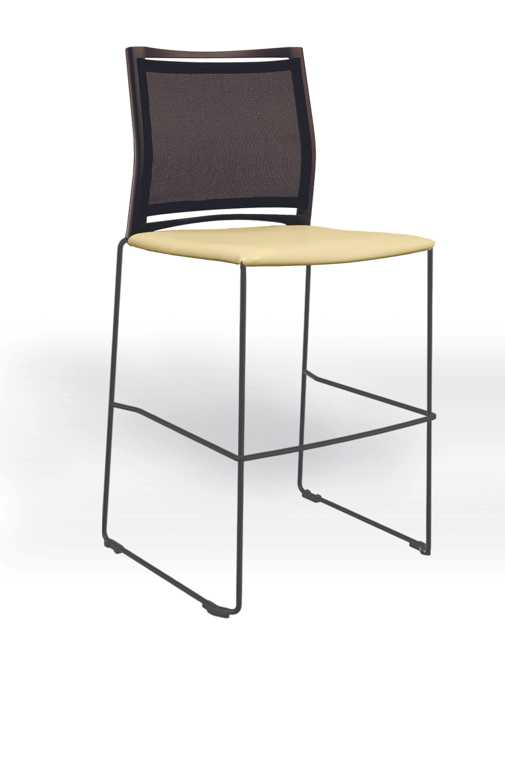 Web стул на полозьях кухонный/барный со спинкой-сеткой