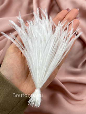 Кисточка-Пучок из белых перьев страуса 15 см