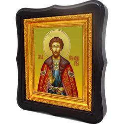 Олег Рязанский Святой благоверный князь. Икона на холсте.