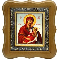Утоли моя печали. Икона Божьей Матери на холсте.