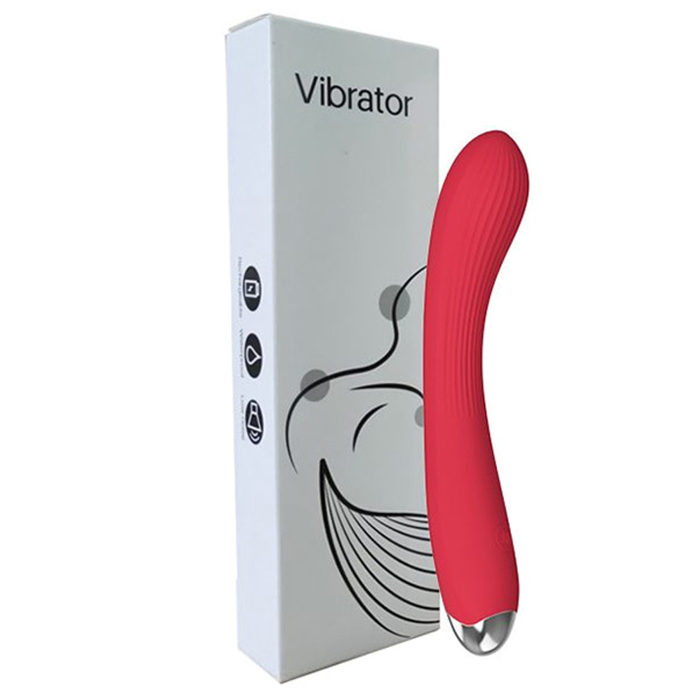 Красный гибкий силиконовый вибратор Secwell Vibrating Massager SW3014R