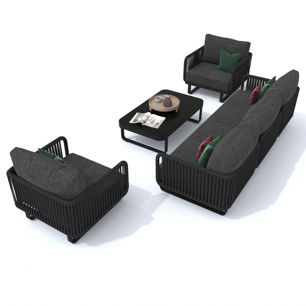 Лаунж зона Ideal Patio БЕЛЛИСА с трехместным диваном - маренго